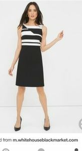 WHBM contrast seam shift dress
